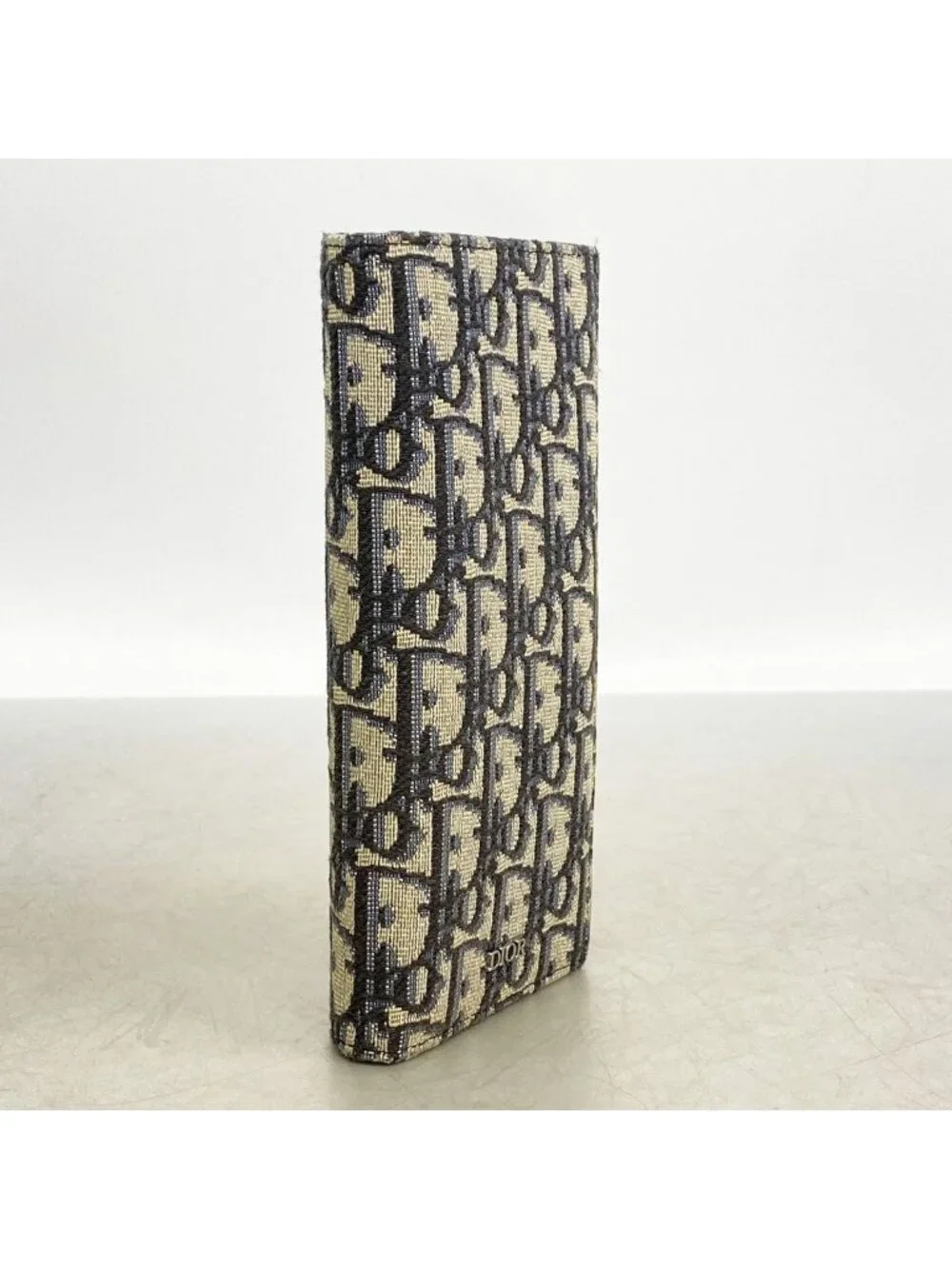 Dior Wallet Oblique Canvas Beige Black Silver